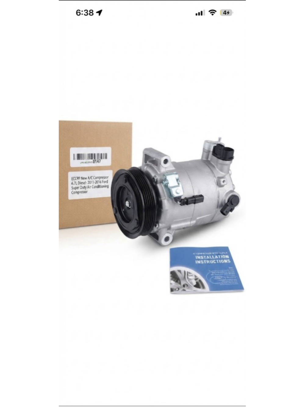 ECCPP New A/C Compressor with Clutch for 2011-2016 Ford F-250 F-350 6.7L Diesel